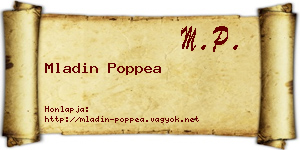 Mladin Poppea névjegykártya